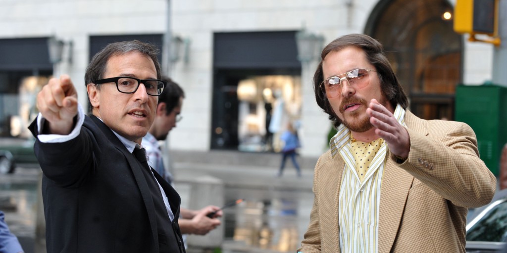 "David O Russell e Christian Bale sul set"